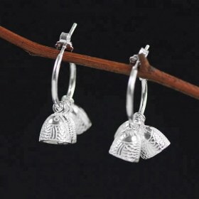 Handmade-Fine-Fish-Bell-earring-silver-925 (4)